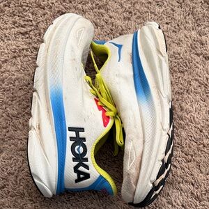 Hoka Men’s Sneakers - White, Blue, and Yellow